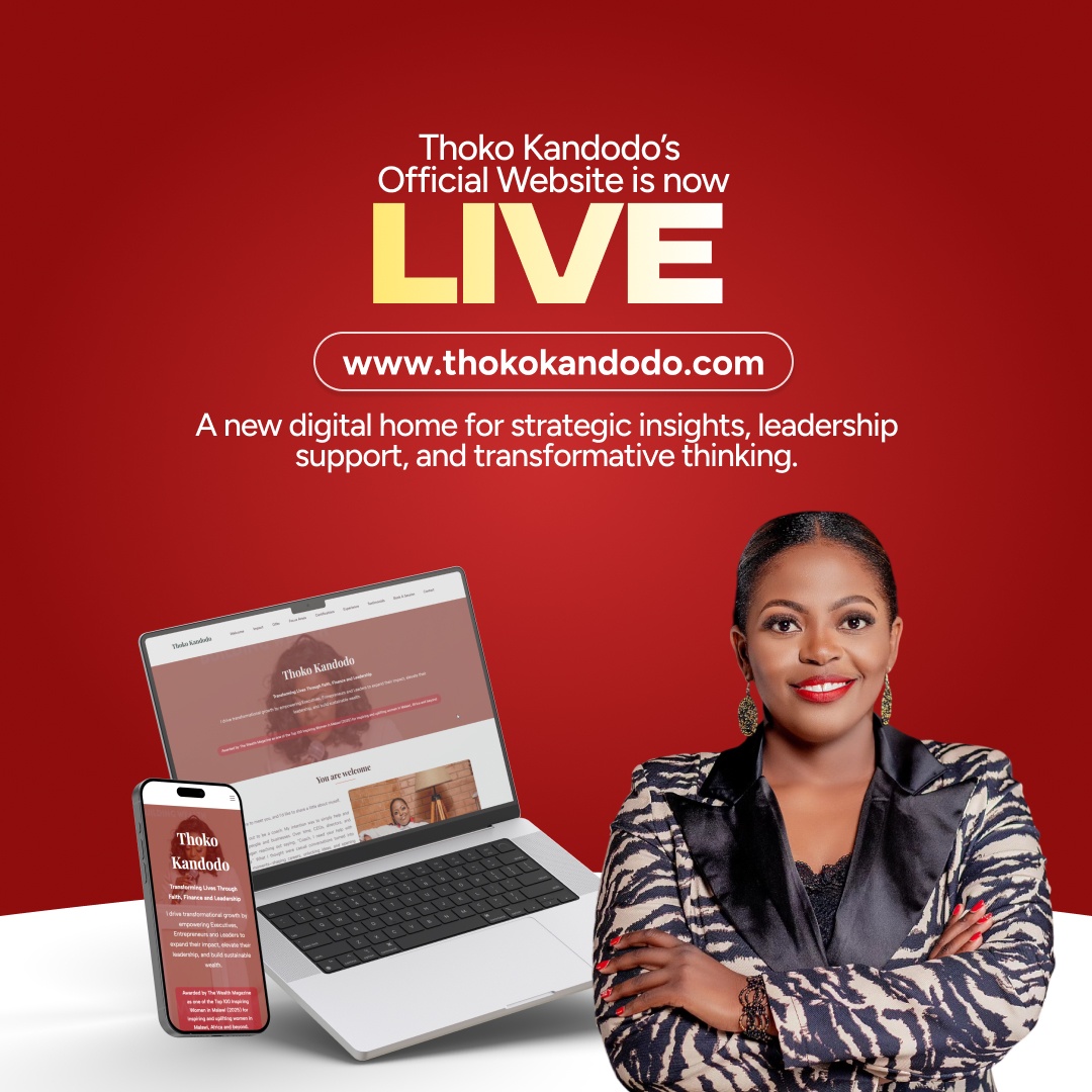 Official website for Thoko Kandodo - full page design